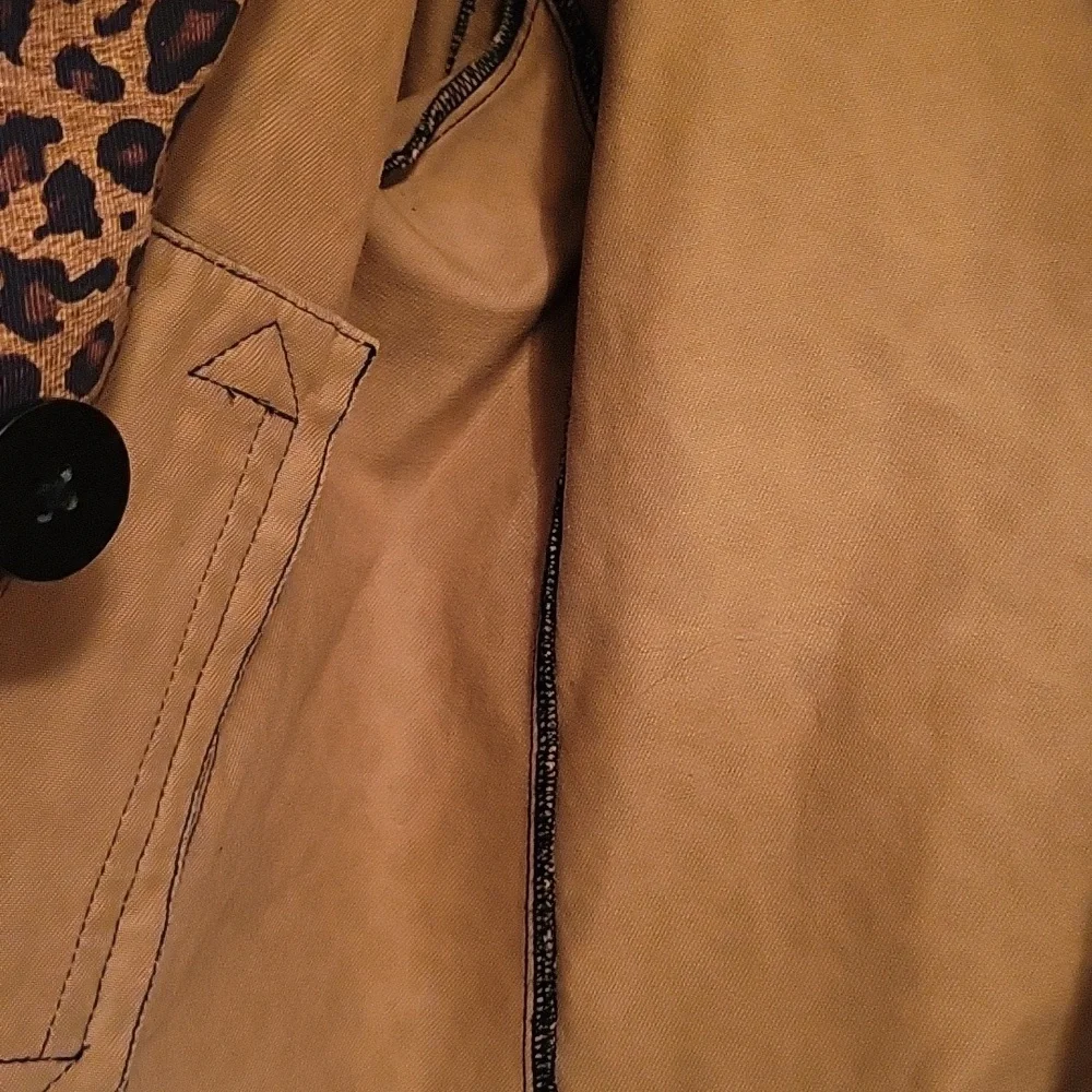 Lauren Ralph Lauren Leopard Print Pea Coat in Brown and Black - Picture 6 of 7